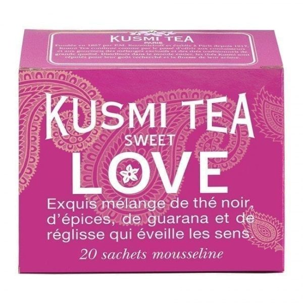 20 Mousselines de thé Sweet Love de chez Kusmi Tea