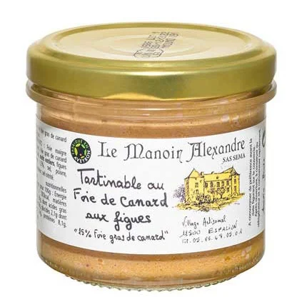 Tartinable au Foie de Canard aux figues 90g - Manoir Alexandre
