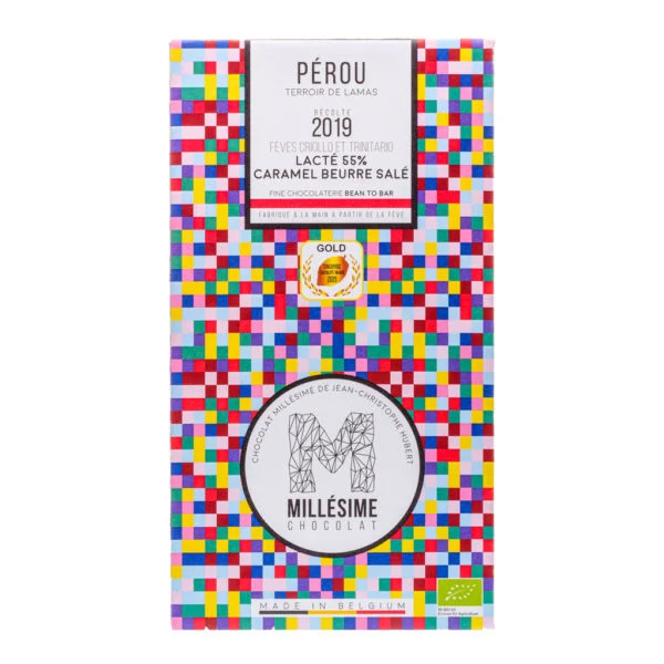 Millésime Chocolat - PEROU Lacté 55% - Eclats de caramel beurre salé