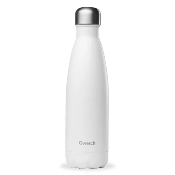 Bouteille isotherme - Blanc mat - 500ml - Qwetch