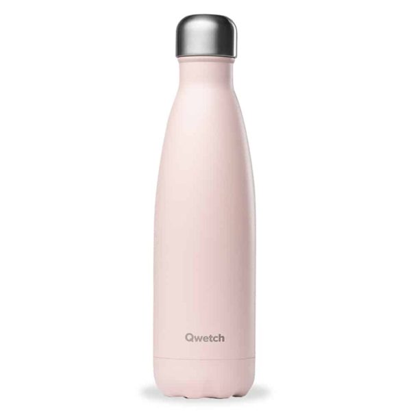 Bouteille isotherme - Rose pastel - 500ml - Qwetch