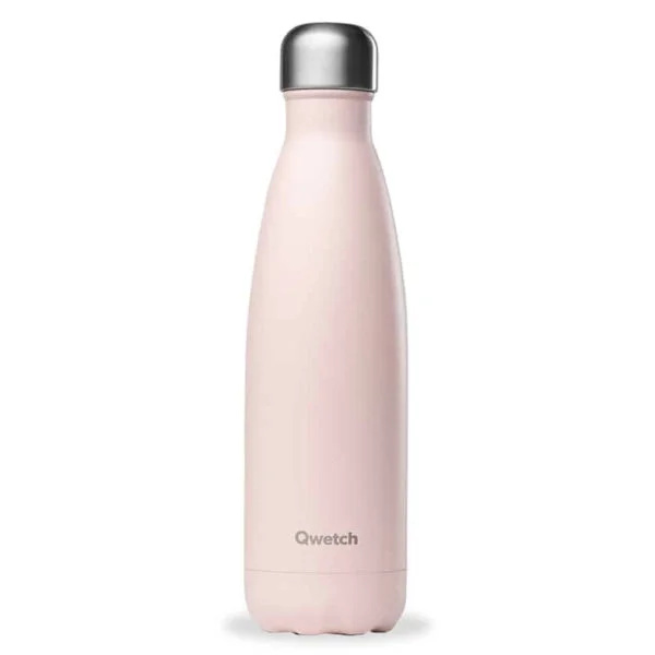 Bouteille isotherme - Rose pastel - 500ml - Qwetch