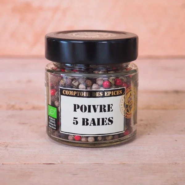 POIVRE 5 BAIES (mélange) BIO - Comptoir des épices