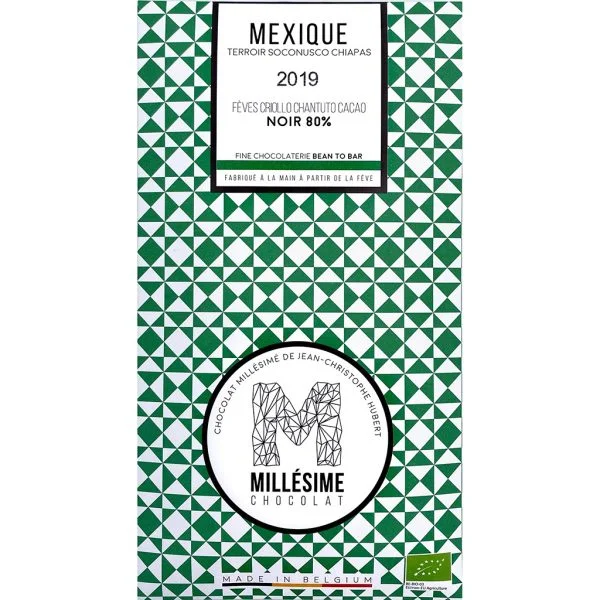 Millésime Chocolat - Tablette MEXIQUE Noir 80% BIO